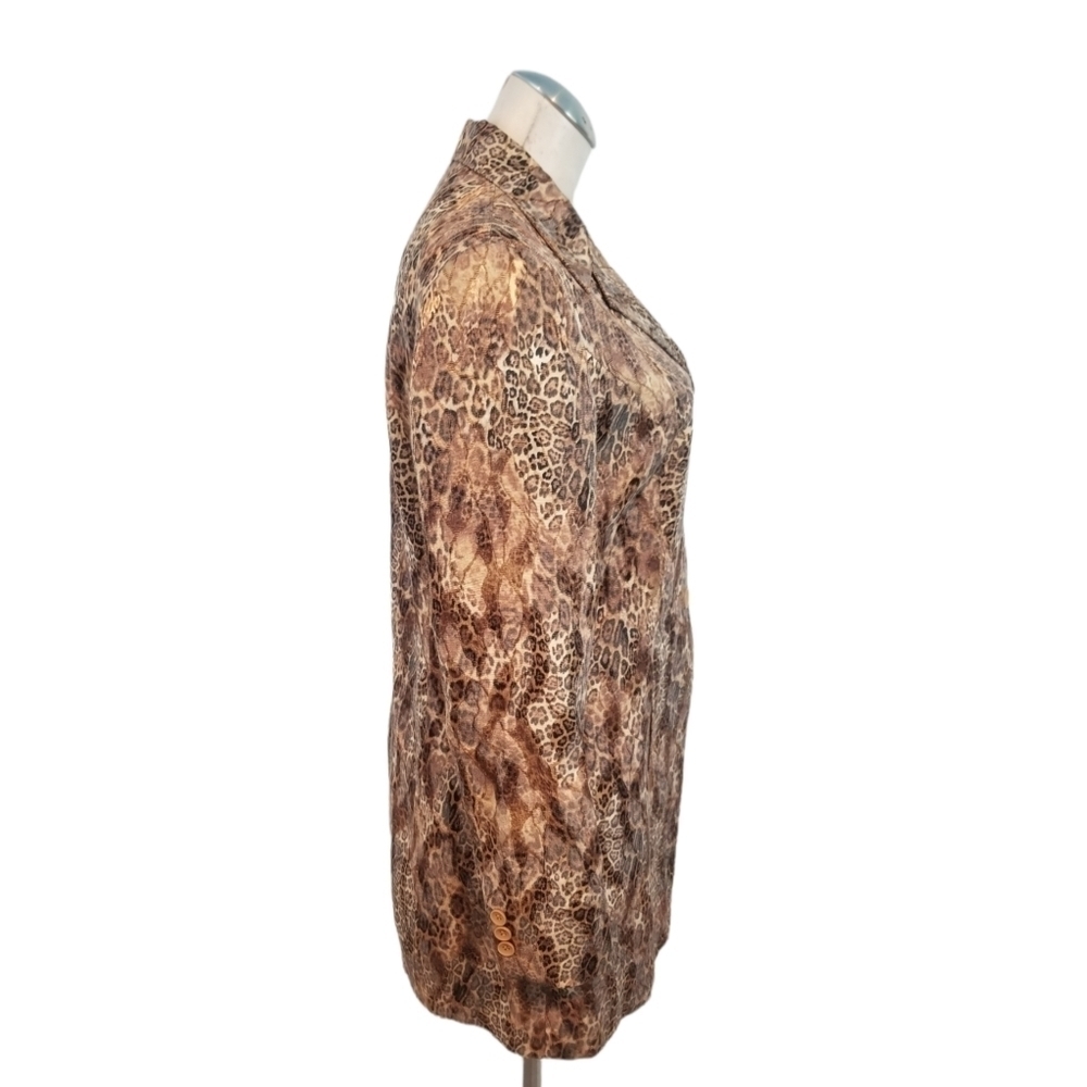 Simply Marcella Size M Snake / Reptile Print Blaz… - image 5